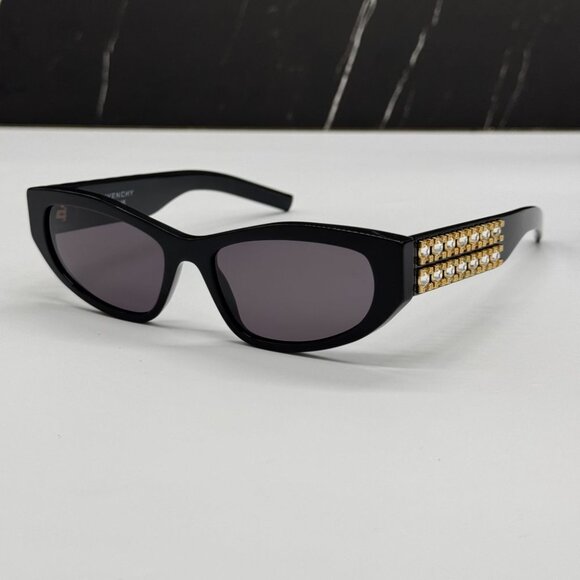 NEW GV40078I 01A GIVENCHY WOMEN SUNGLASSES BLACK CAT EYE EYEWEAR GIVENCHY - Picture 2 of 9